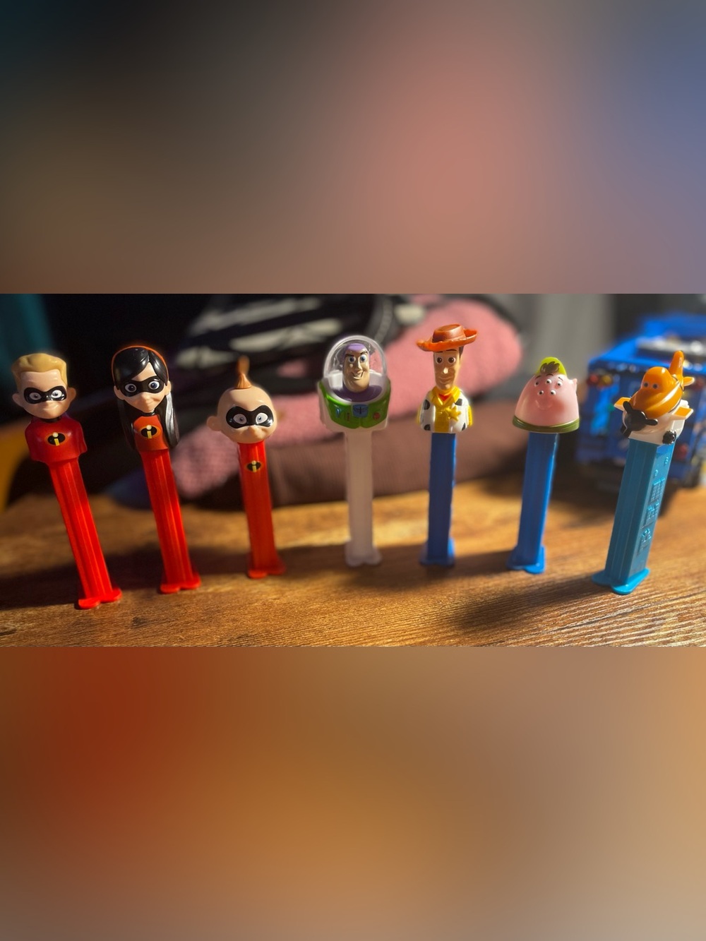 Set of 7 assorted Pixar/ Disney characters Pez dispensers